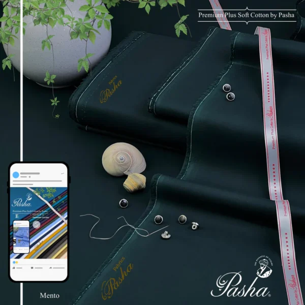 Pasha - Premium Plus - Soft Cotton - Unstitched - Mento